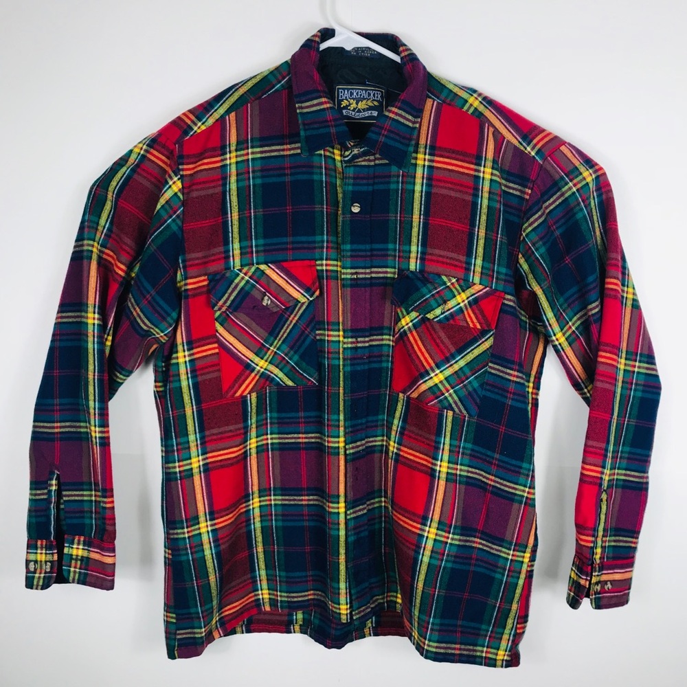Backpackers Outdoors Button Down Flannel - L